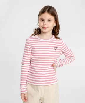 Лонгслив в полоску для девочки Button Blue (158)