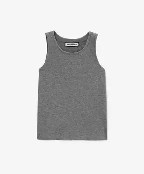 Майка для девочки полуприлегающего силуэта серый меланж Roberto Moretti