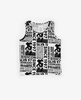 Майка из трикотажного полотна с рисунком для мальчика Gulliver (74-80)