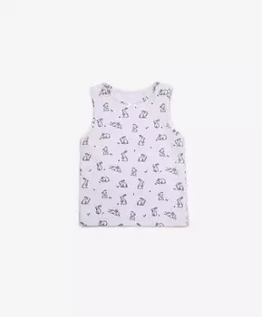 Майка из трикотажного полотна с рисунком для девочки Gulliver (86-92)