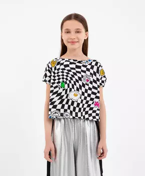 Майка оверсайз с цветным принтом Gulliver