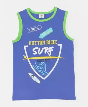 Майка с принтом для мальчика Button Blue (158)