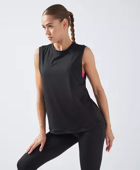 Майка спортивная свободная для женщины черная Jumkey