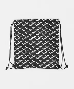 Мешок для обуви черный с принтом Button Blue