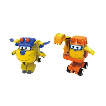 Мини-трансформеры 2 в 1 Донни и Скуп команда Строителей Супер Крылья