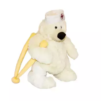 Мишка Гаврил белый 30 см
