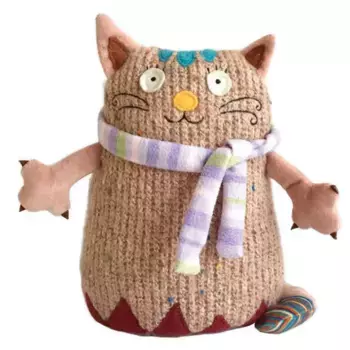 Мягкая игрушка Gulliver Кот Котейка, 15 см розовый