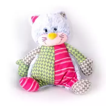 Мягкая игрушка Gulliver Котик цветной, 21 см
