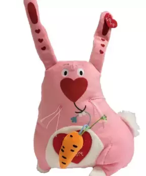 Мягкая игрушка Зайка люблю Подарок девушке