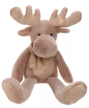 Мягкая игрушка Лось Авось в шарфе, 42 см