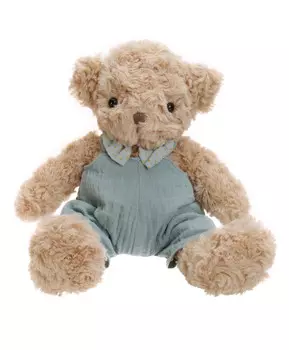 Мягкая игрушка Мишка в голубом комбинезоне, 28 см