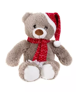 Мягкая игрушка Мишка в колпаке и шарфе, 35 см