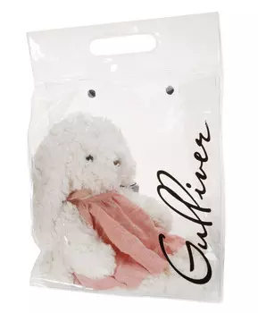 Мягкая игрушка Зайка в розовом сарафане, 21 см