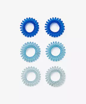 Набор базовых резинок для волос для девочки голубые Gulliver