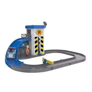 Набор Robocar Poli Подъемник с металлической машинкой Поли и фигуркой Джин