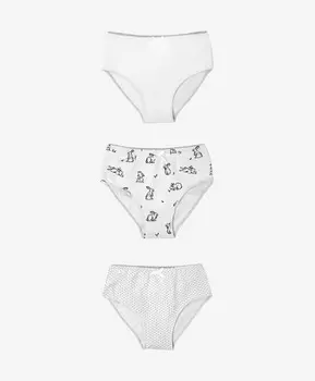 Набор трусов 3 шт. из мягкого трикотажного полотна для девочки Gulliver (74-80)
