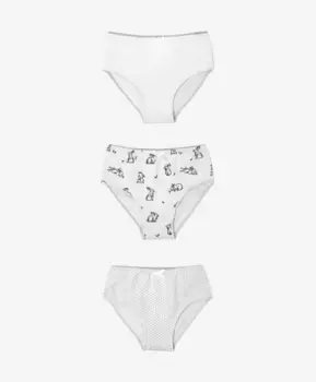 Набор трусов 3 шт. из мягкого трикотажного полотна для девочки Gulliver (86-92)