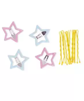 Набор заколок для волос, 12 шт. Button Blue (Без размера)