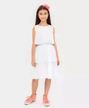Нарядное платье молочного цвета Button Blue (140)