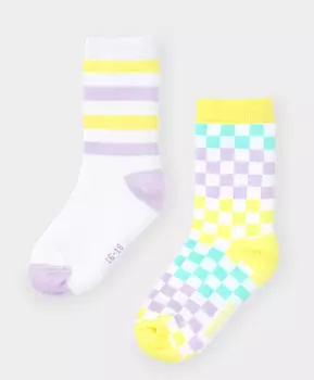 Носки 2 пары с принтом для девочки Button Blue (22-24)