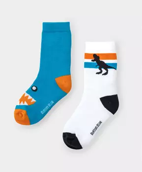 Носки 2 пары с принтом для мальчика Button Blue