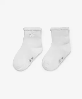 Носки для девочки белые с рисунком Gulliver