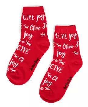 Носки с новогодним декором красные Button Blue (16-18)