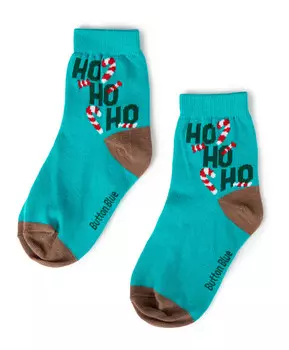 Носки с новогодним декором мятного цвета Button Blue (14-16)