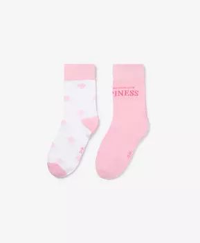 Носки высокие для девочки розовые Gulliver