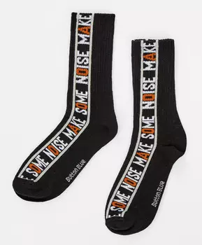 Носки высокие черные для мальчика Button Blue (22-24)