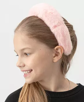 Ободок с декором розовый Button Blue