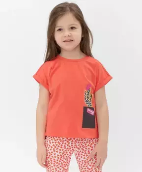 Оранжевая футболка Button Blue (110)