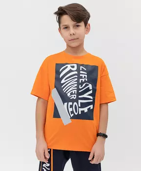 Оранжевая футболка Button Blue