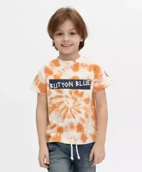 Оранжевая футболка Button Blue (128)