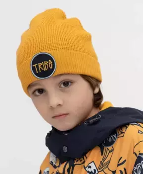 Оранжевая шапка Button Blue (50)