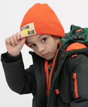 Оранжевая шапка Button Blue (52)
