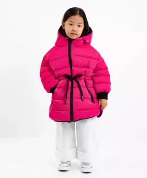 Пальто демисезонное из плащовки розовое Gulliver (104)