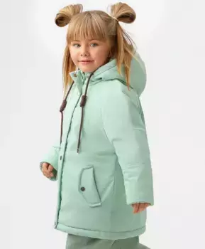 Пальто демисезонное оверсайз светло-зеленое Button Blue (128)