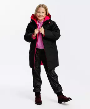 Пальто двустороннее зимнее на молнии Button Blue (152)