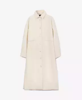 Пальто оверсайз молочного цвета GLVR (M)