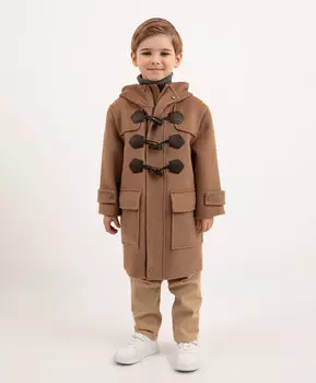 Пальто шерстяное бежевое для мальчика Roberto Moretti