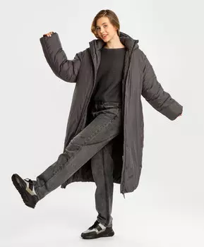 Пальто зимнее серое для девочки Button Blue (152)