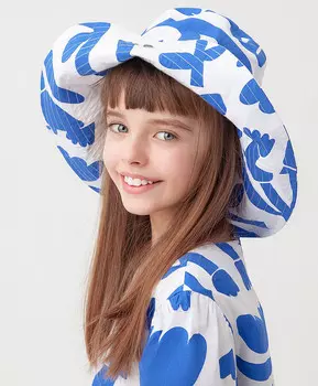 Панама белая с принтом Button Blue (54)