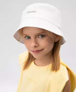 Панама для девочки льняная белая Roberto Moretti