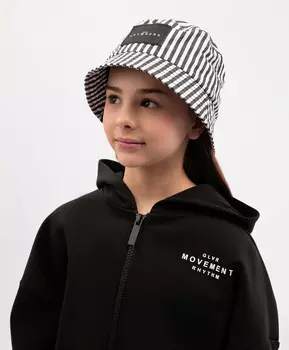 Панама для девочки текстильная в полоску Gulliver