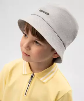 Панама для мальчика серая льняная Roberto Moretti