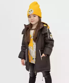 Парка с кулиской коричневая Button Blue (122)