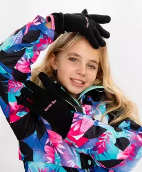 Перчатки флисовые черные Button Blue (16)