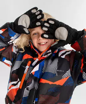 Перчатки из мембраны с утеплителем черные Button Blue (16)