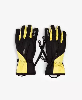 Перчатки утеплённые плащевые чёрные для девочки Gulliver